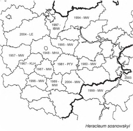 Расселение Heracleum sosnowskyi в Средней России
