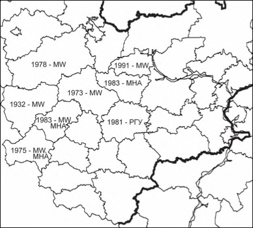 Расселение Reynoutria japonica в Средней России