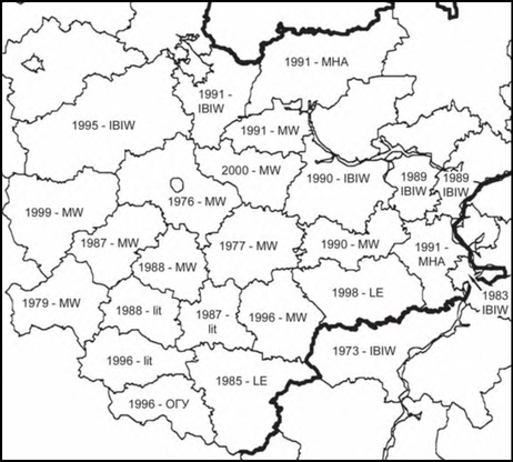 Расселение Bidens frondosa в Средней России